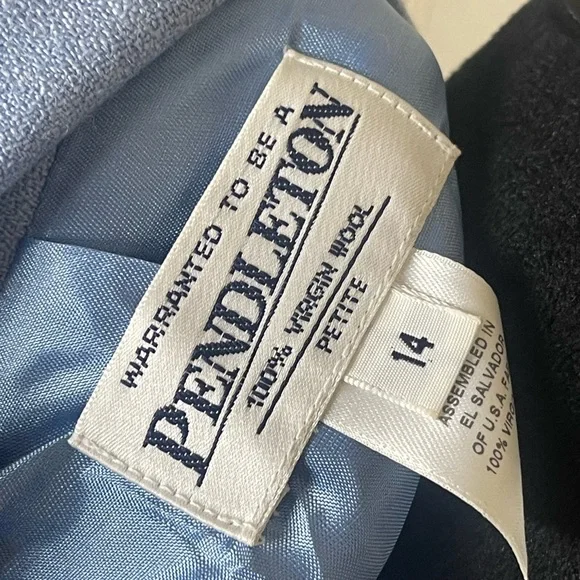 Pendleton Petite 2 Button 100% Wool Blazer Size 14P - Picture 5 of 6